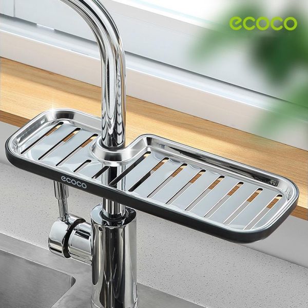 Ecoco Kitchen Drain Holder Sponge Sink Storage Rack Basket Organizer Shelf Bathroom AU