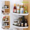 Ecoco Bathroom Corner Shower Shelf Corner Shower Caddy Shower Storage Organizer Wall Mounted for Bathroom, Kitchen, Toilet – Black