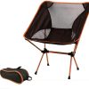 Ultralight Aluminum Alloy Folding Camping Camp Chair Outdoor Hiking Patio Backpacking – Blue