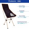 Camping Chair Folding High Back Backpacking Chair with Headrest – Brown