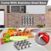 Magnetic Spice Jars Containers Spice Tins Wall Mounted Stainless Steel Base New – 12