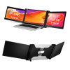 Dual Portable Triple Fold 1080P IPS FHD Monitor Screen Extender For Laptop 11.9″ Grey