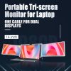 14 Inch FOPO Triple Portable Monitor 1080P FHD IPS Triple Monitor Laptop Screen Extender for 15″-17″ Laptops