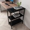 Computer Table Desk Book Storage Student Study Home Office Workstation Vintage Oak Finish