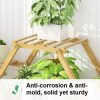 STAR Shape Bamboo Plant Stand Supplier Multi Tier Flower Rack for Indoor Outdoor – 105x25x114 cm