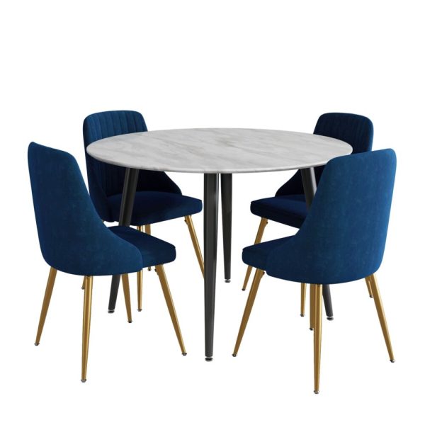 Ocean’s Velvet Dining Set