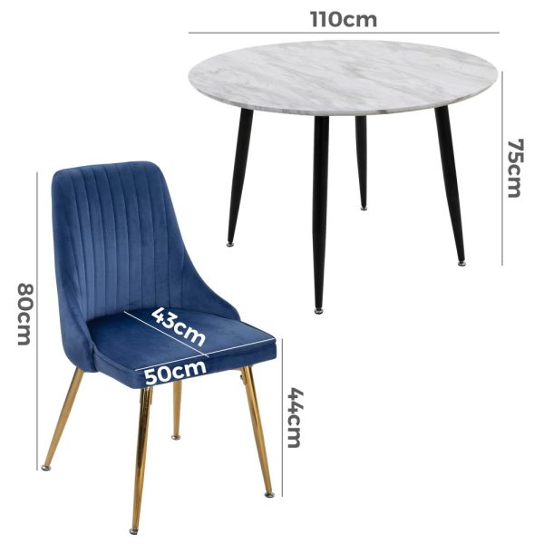 Ocean’s Velvet Dining Set