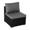 Large Modular Outdoor Ottoman Lounge Set – Black