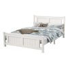 Double Solid Pine Timber Bed Frame-White