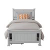 Double Solid Pine Timber Bed Frame-White