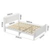 Double Solid Pine Timber Bed Frame-White