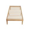 Single Size Warm Wooden Natural Bed Base Frame – Single