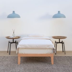 Single Size Warm Wooden Natural Bed Base Frame – Single