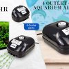 Aquarium Air Pump Oxygen Hydroponic 4 Outlet 360L/H 13W