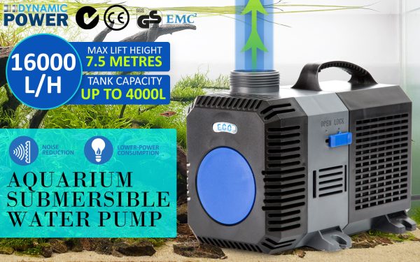 Combo Aquarium Garden Filter 10000L/H + Submersible Water Pump – 16000L/H