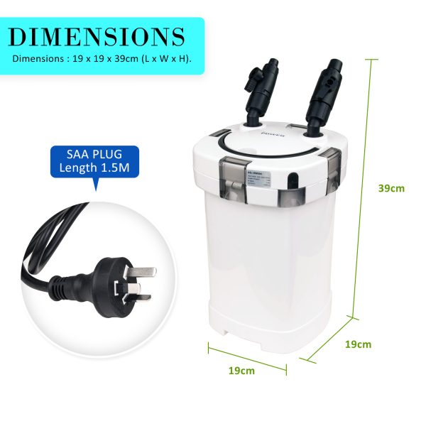 Dynamic Power Aquarium External Canister Filter – 1000L/H