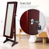 La Bella 146cm Mirror Jewellery Cabinet Storage Organiser LUVO – Walnut