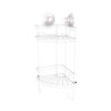 PowerLoc Double Corner Shelf Removable Suction Small – White