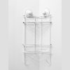 PowerLoc Double Corner Shelf Removable Suction Small – White