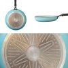 Stone Frypan Frying Pan 28cm Non-Stick Induction Ceramic Round PURE SKY BLUE