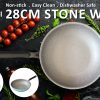 Stone Wok Wokpan 28cm Non-Stick Induction Ceramic Round PURE SKY BLUE