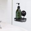 KiahLoc Soap Holder Basket Removable Stainless Suction – Black