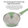 Happy Lambs 16cm Sauce Pot Frying Pan w/ a Lid Set Non-Stick Stone Induction IH Frypan – Ivory