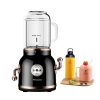 PHILEX 600ml Electric Blender Juice Smoothie Mixer Retro + 2 Cups – Black