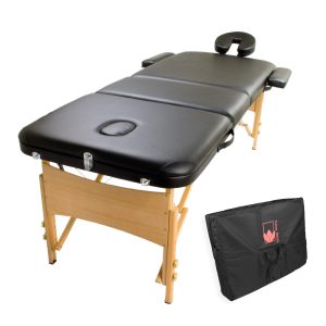 Forever Beauty Portable Massage Table Bed Therapy Waxing 3 Fold 70cm Wooden