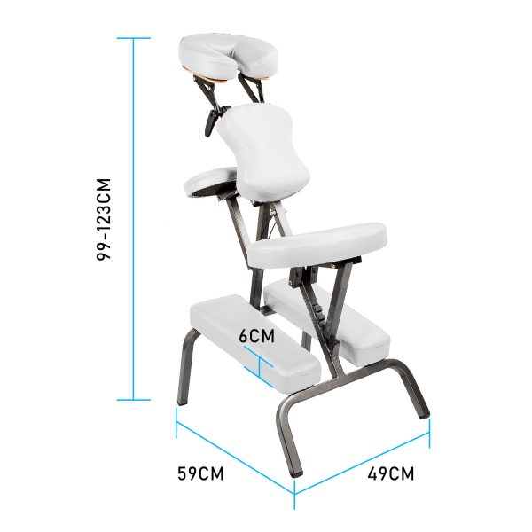 Forever Beauty Portable Beauty Massage Foldable Chair Table Therapy Waxing Aluminium – White