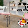 Paw Mat 97cm Dog Cat Pet Grooming Salon Table Foldable Carry Height Adjustable – Pink