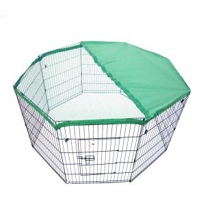 Paw Mate Pet Playpen 8 Panel Foldable Dog Exercise Enclosure Fence Cage – 61×77 cm, 1x Pet Playpen + 1x Playpen Cover