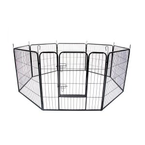 Paw Mate Pet Playpen Heavy Duty 8 Panel Foldable Dog Exercise Enclosure Fence Cage – 80×80 cm, 1x Pet Playpen