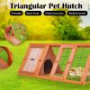 Rabbit Hutch Chicken Coop 118 x 50 x 45cm Triangle Cage Run Ester