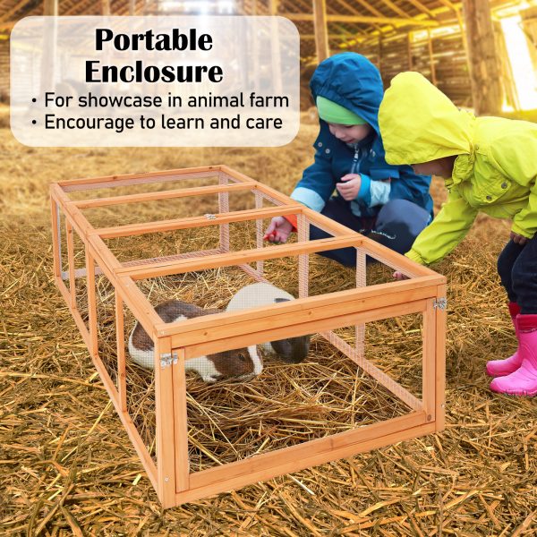 Chicken Coop Rabbit Hutch Extension Run 180 x 90 x 48cm Runey