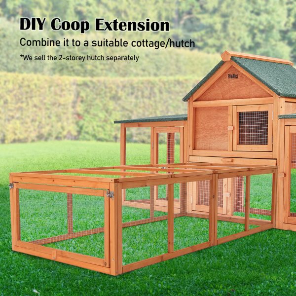 Chicken Coop Rabbit Hutch Extension Run 180 x 90 x 48cm Runey