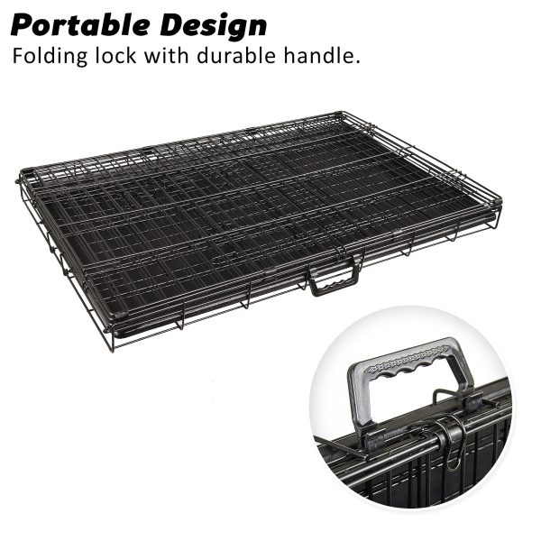 Paw Mate Wire Dog Cage Foldable Crate Kennel with Tray – 24inch, Dog Crate