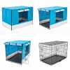 Paw Mate Wire Dog Cage Foldable Crate Kennel with Tray + Cover Combo – 24inch, Blue