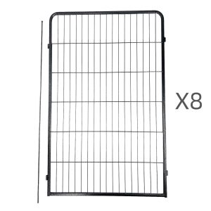 8 Panel 120 cm Heavy Duty Pet Dog Cat Rabbit Exercise Extension Playpen Puppy Rabbit Fence