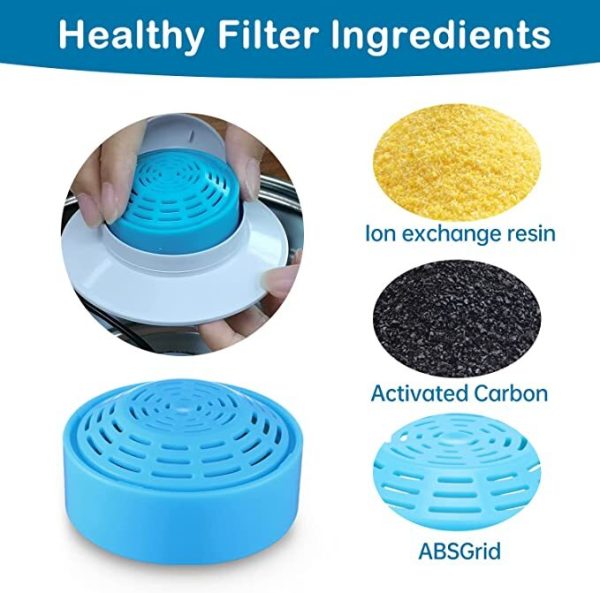 YES4PETS 8 x Pet Dog Cat Fountain Filter Replacement Activated Carbon Exchange Filtration Water Dispenser Compatible