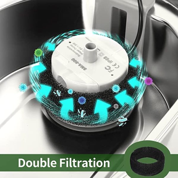 8 x Pet Dog Cat Fountain Filter Replacement Activated Carbon Exchange Filtration System Automatic Water Dispenser Compatible