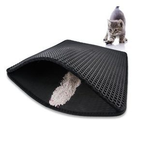 Double Layer Cat Litter Tray Trap Mat Catch Cat Litter House Box Pad Toilet Mat