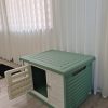 Medium Plastic Pet Dog Puppy Cat House Kennel Green