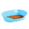 Pet Bed Plastic Dog Bedding Sleeping Resting Washable Basket – Small, Blue