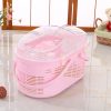 Small Dog Cat Crate Pet Rabbit Guinea Pig Ferret Carrier Cage With Mat-Pink