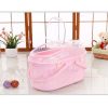 Small Dog Cat Crate Pet Rabbit Guinea Pig Ferret Carrier Cage With Mat-Pink