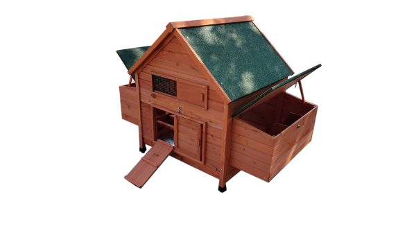 XL Chicken Coop Rabbit Hutch Ferret Cage Hen Chook Cat Kitten House With Run