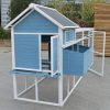 YES4PETS 371 cm Blue XXL Chicken Coop Rabbit Guinea Pig Hutch Ferret Hen Cat Kitten House