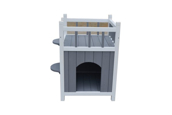 Cat Shelter Condo with Escape Door Rabbit Kitty House Cave