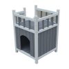 Cat Shelter Condo with Escape Door Rabbit Kitty House Cave